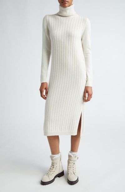 Eleventy Eleventy Long Sleeve Virgin Wool & Cashmere Turtleneck Sweater Dress