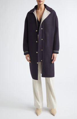 Eleventy Eleventy Long Wool Bomber Coat