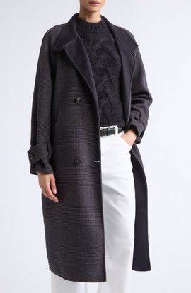 Eleventy Eleventy Military Double Breasted Wool & Cashmere Coat
