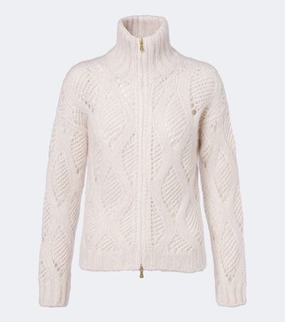 Eleventy Eleventy Mohair and silk zip-up cardigan