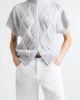 Eleventy Eleventy Open Stitch Short Sleeve Mohair & Silk Zip Cardigan - 1
