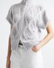 Eleventy Eleventy Open Stitch Short Sleeve Mohair & Silk Zip Cardigan - 4