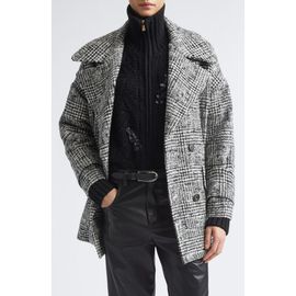 Eleventy Eleventy Plaid Tweed Wool Blend Coat