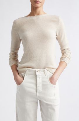 Eleventy Eleventy Semisheer Cashmere Crewneck Sweater
