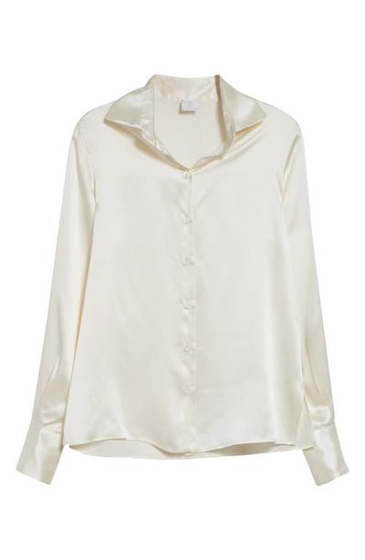 Eleventy Eleventy Silk Button-Up Shirt