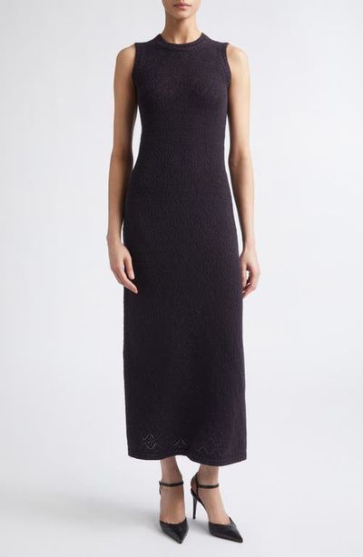 Eleventy Eleventy Sleeveless Cashmere Pointelle Sweater Dress