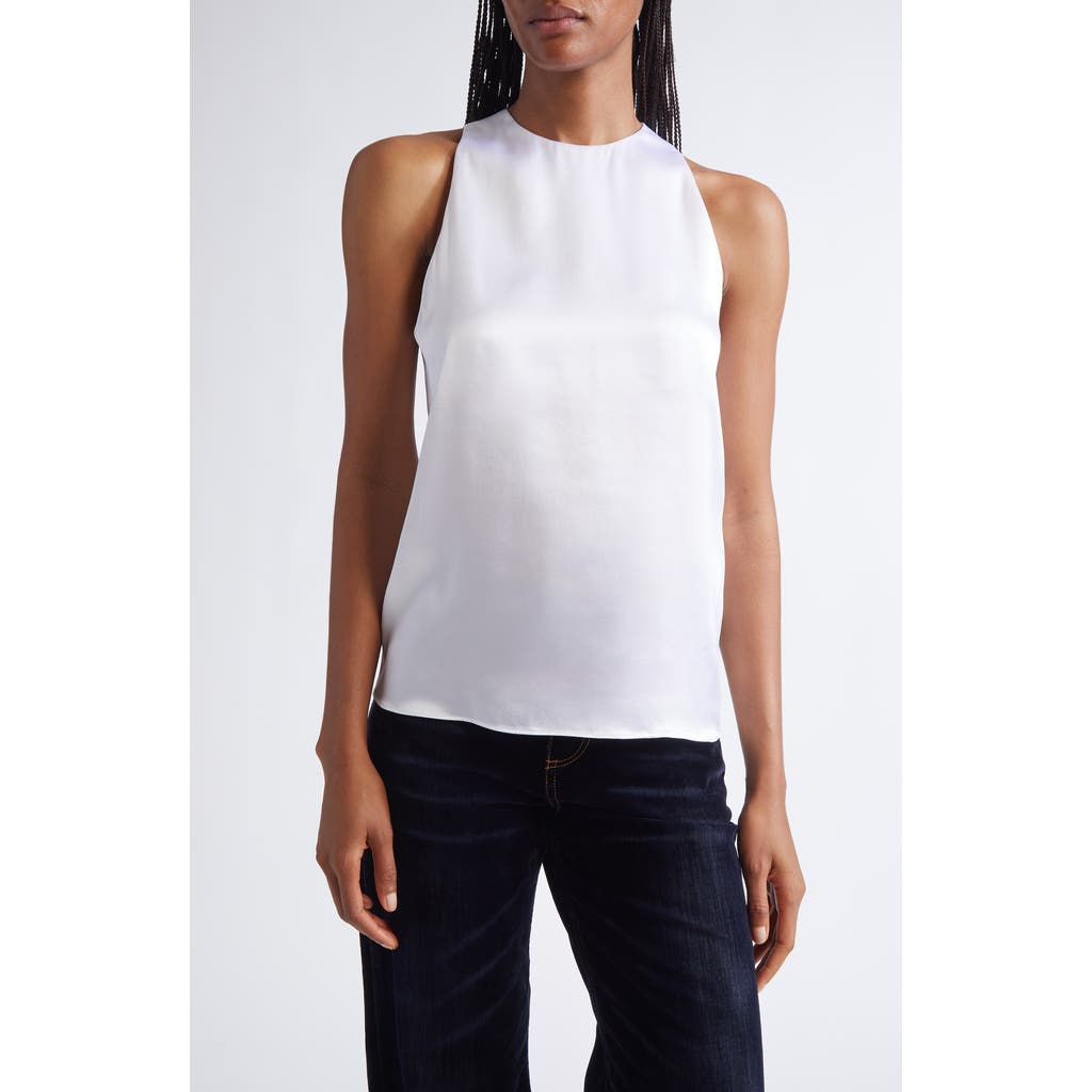 Eleventy Eleventy Sleeveless Silk Satin Top