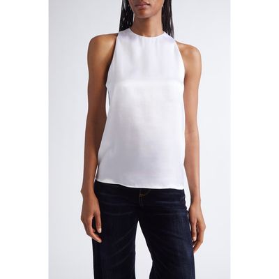 Eleventy Eleventy Sleeveless Silk Satin Top