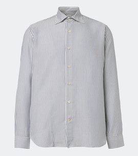 Eleventy Eleventy Striped twill shirt