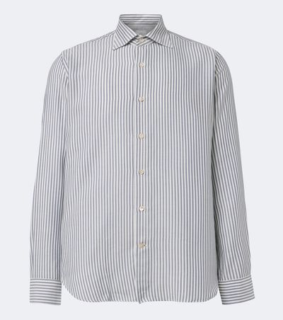 Eleventy Eleventy Striped twill shirt
