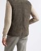 Eleventy Eleventy Suede Vest with Faux-Fleece Collar - 2