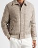 Eleventy Eleventy Wool Blend Bomber Jacket with Genuine Shearling Collar - 3