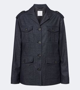 Eleventy Eleventy Wool, cotton, and cashmere-blend jacket