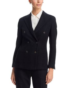 Eleventy Eleventy Wool Mohair Double Breasted Jacket