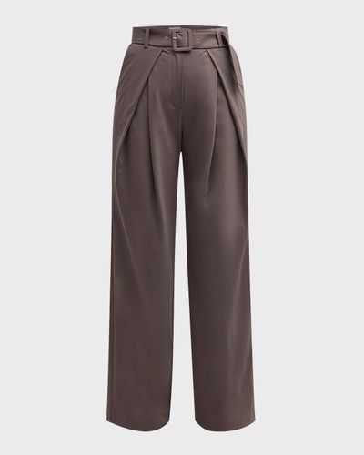 Eleventy High-Rise Pleated Trousers