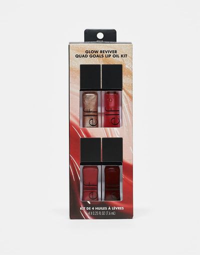 e.l.f. e.l.f. Glow Reviver Quad Goals Lip Oil Kit-Multi