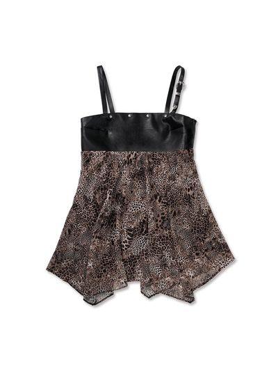 elfelfelfarchives BELTED LEOPARD SLEEVELESS [BROWN]