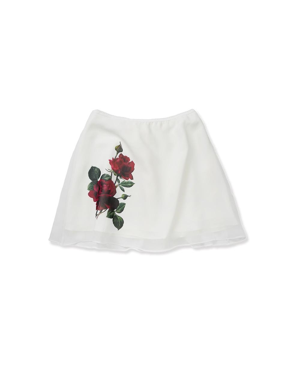 elfelfelfarchives ROSE LAYERED SKIRT [WHITE]