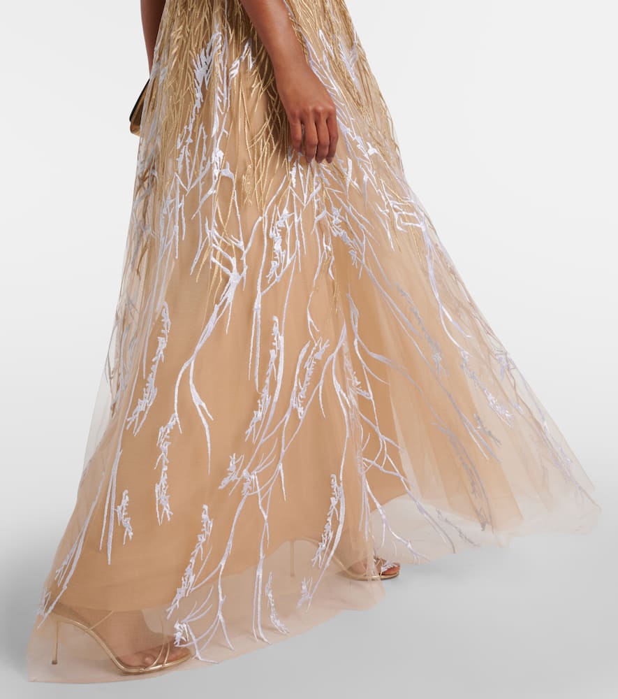 elie saab garden embroidered dress Embroidered Organza Gown – ELIE SAAB main image 0