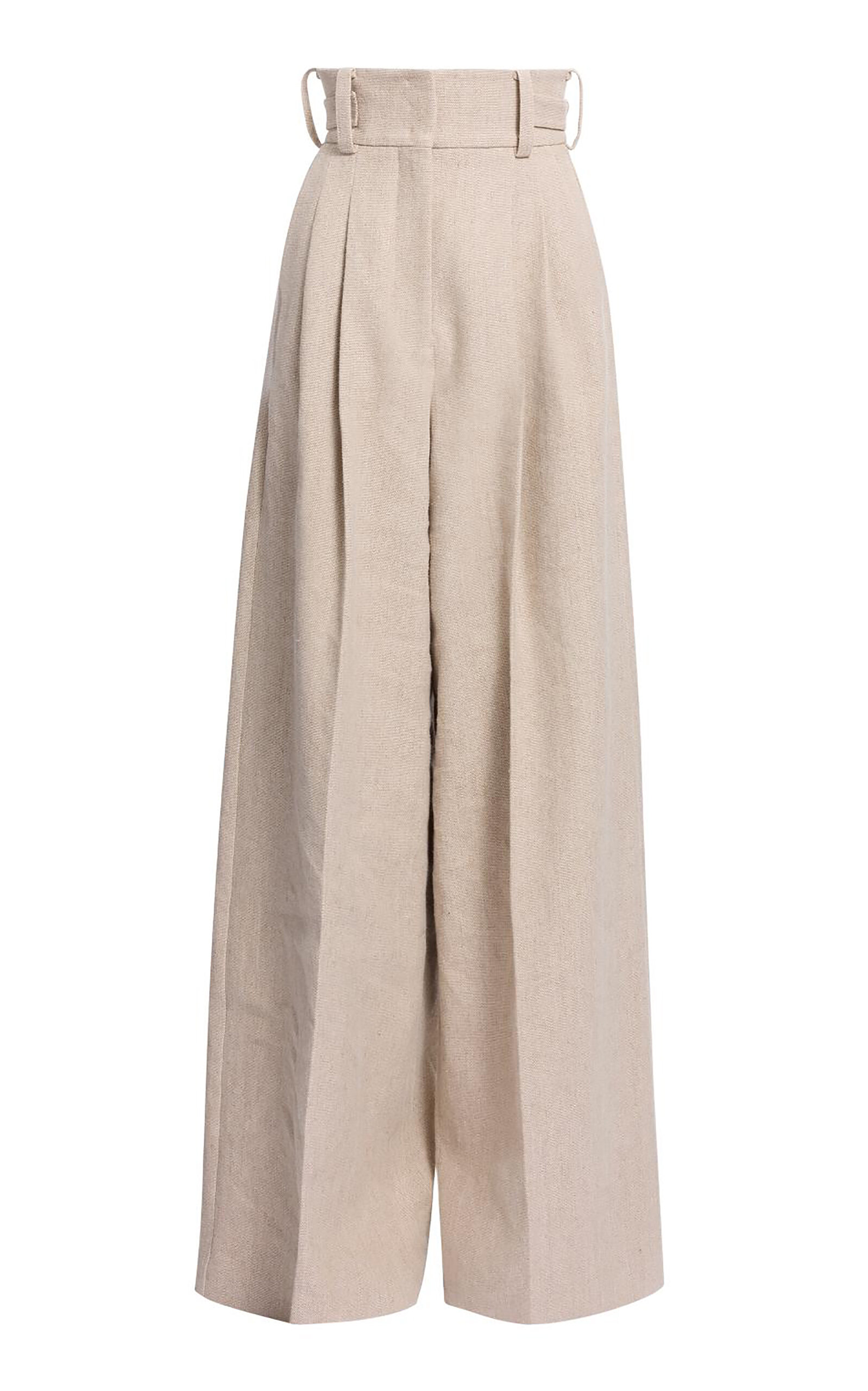 Elie Saab Elie Saab Cotton Canvas Pants Neutral FR 36