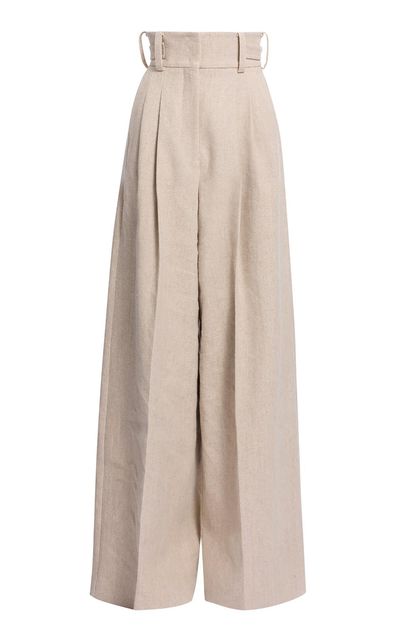 Elie Saab Elie Saab Cotton Canvas Pants Neutral FR 36