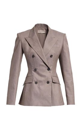 Elie Saab Elie Saab Cotton Twill Blazer Brown FR 34