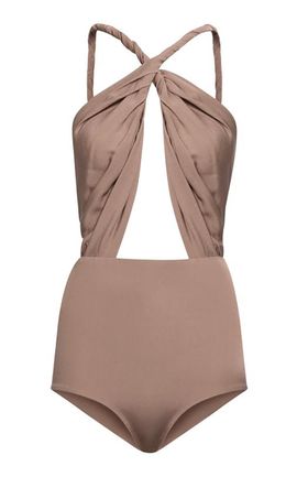 Elie Saab Elie Saab Double Georgette Bodysuit
