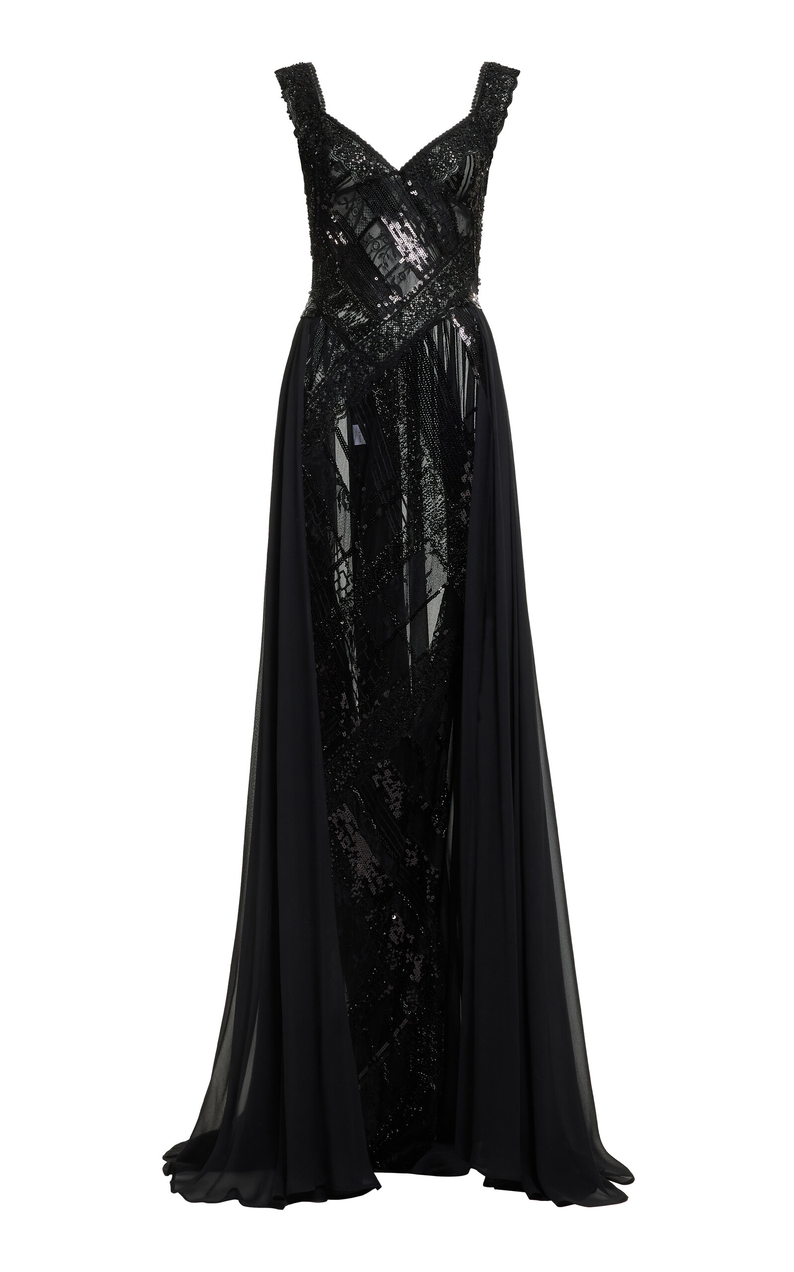 Elie Saab Elie Saab Draped BeadEmbroidered Maxi Dress