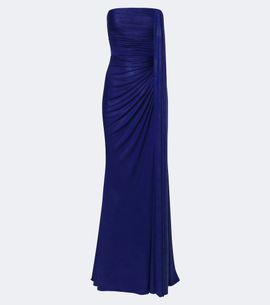 Elie Saab Elie Saab Draped coated jersey bustier gown