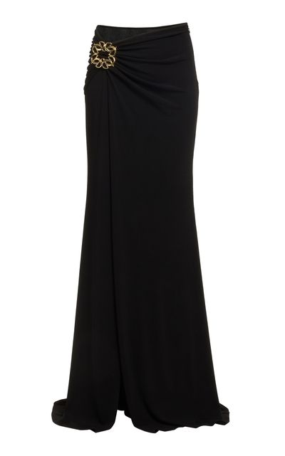 Elie Saab Elie Saab Draped Jersey Maxi Skirt