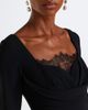 Elie Saab Elie Saab Draped lace-trimmed cady midi dress - 3