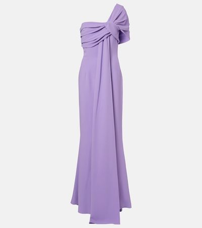 Elie Saab Elie Saab Draped one-shoulder silk-blend cady gown