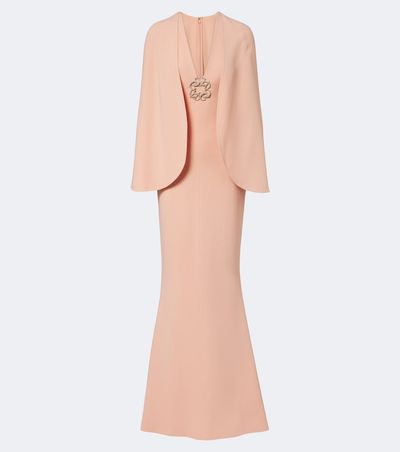 Elie Saab Elie Saab Embellished caped cady gown