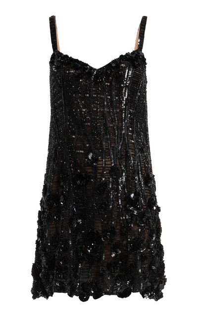 dolce and gabbana floral mini dress Dolce & Gabbana Black Roses Ruched Stretch Silk Mini Dress