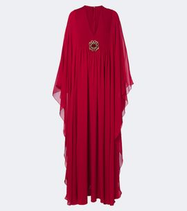 Elie Saab Elie Saab Embellished silk chiffon kaftan