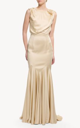 Elie Saab Elie Saab Envers Satin Maxi Dress