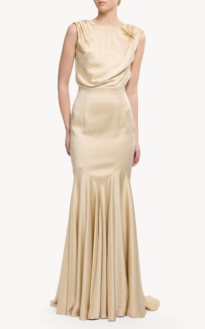 Elie Saab Elie Saab Envers Satin Maxi Dress