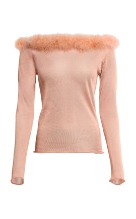 Elie Saab Elie Saab Feathered Knit Top