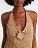 Elie Saab Elie Saab Floral-appliquÃ© crochet cotton maxi dress - 3