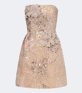 Elie Saab Elie Saab Floral-appliqué embellished tulle minidress