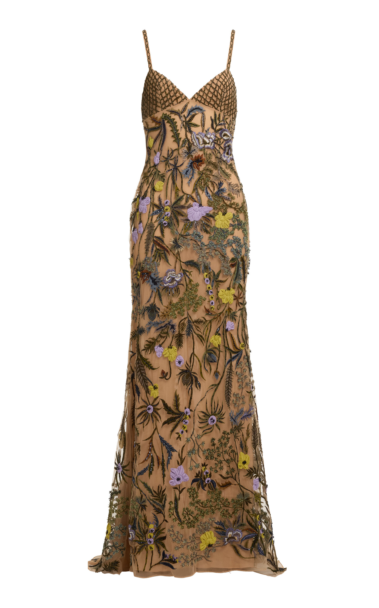 elie saab bead embroidered long dress Bead Embroidered Long Dress ELIE SAAB