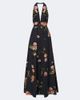 Elie Saab Elie Saab Floral pleated cotton poplin maxi dress - 1
