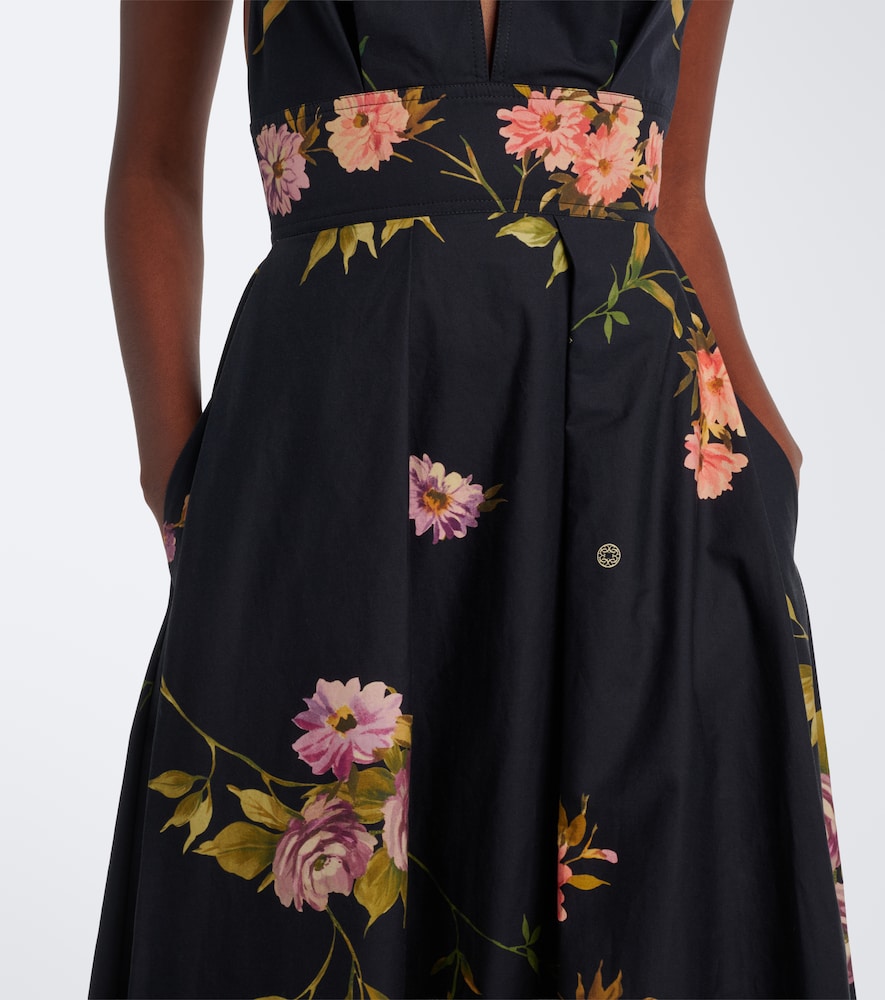 elie saab floral cocktail dress Elie Saab Floral-print Midi Dress