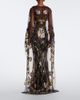 Elie Saab Elie Saab Floral sequined caped gown - 6
