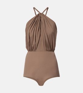 Elie Saab Elie Saab Gathered silk georgette bodysuit