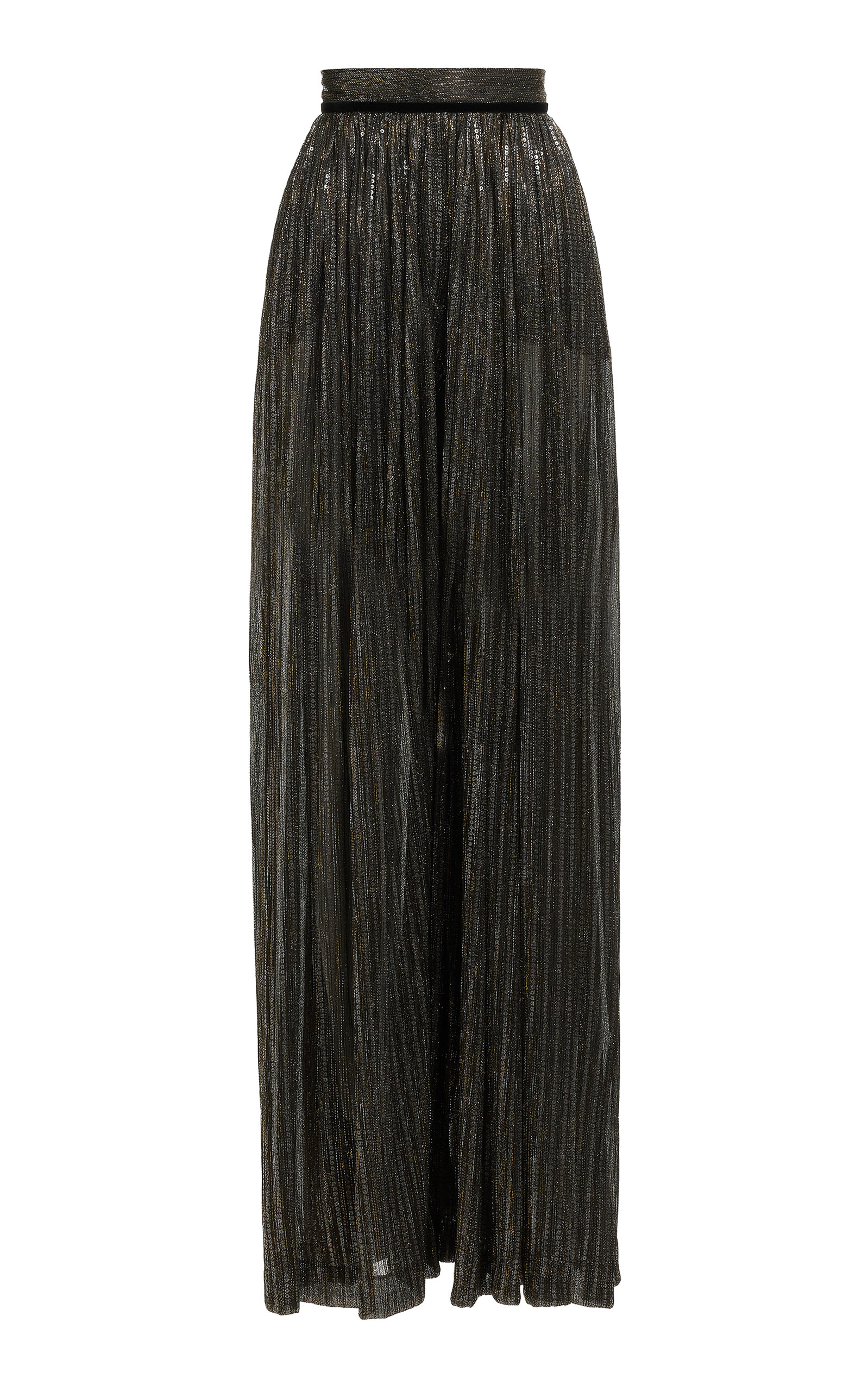 Elie Saab Elie Saab HighRise WideLeg Pleated Lurex Pants