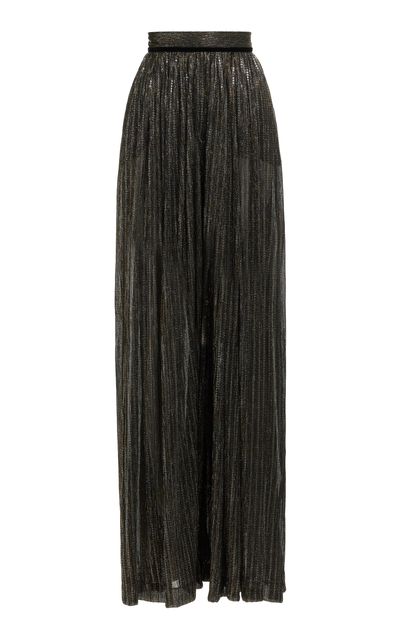 Elie Saab Elie Saab HighRise WideLeg Pleated Lurex Pants