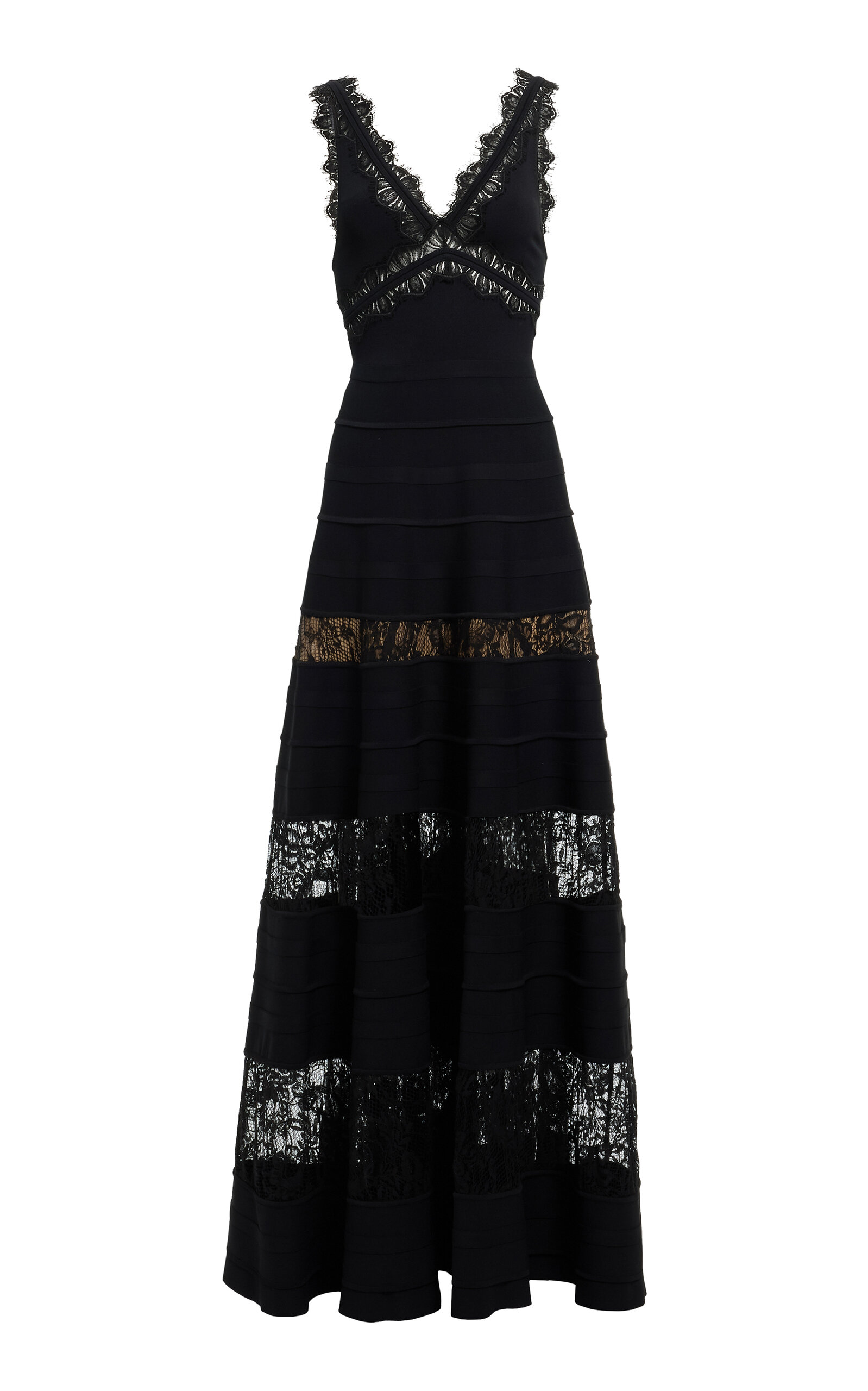 Elie Saab Elie Saab Lace Knit Maxi Dress