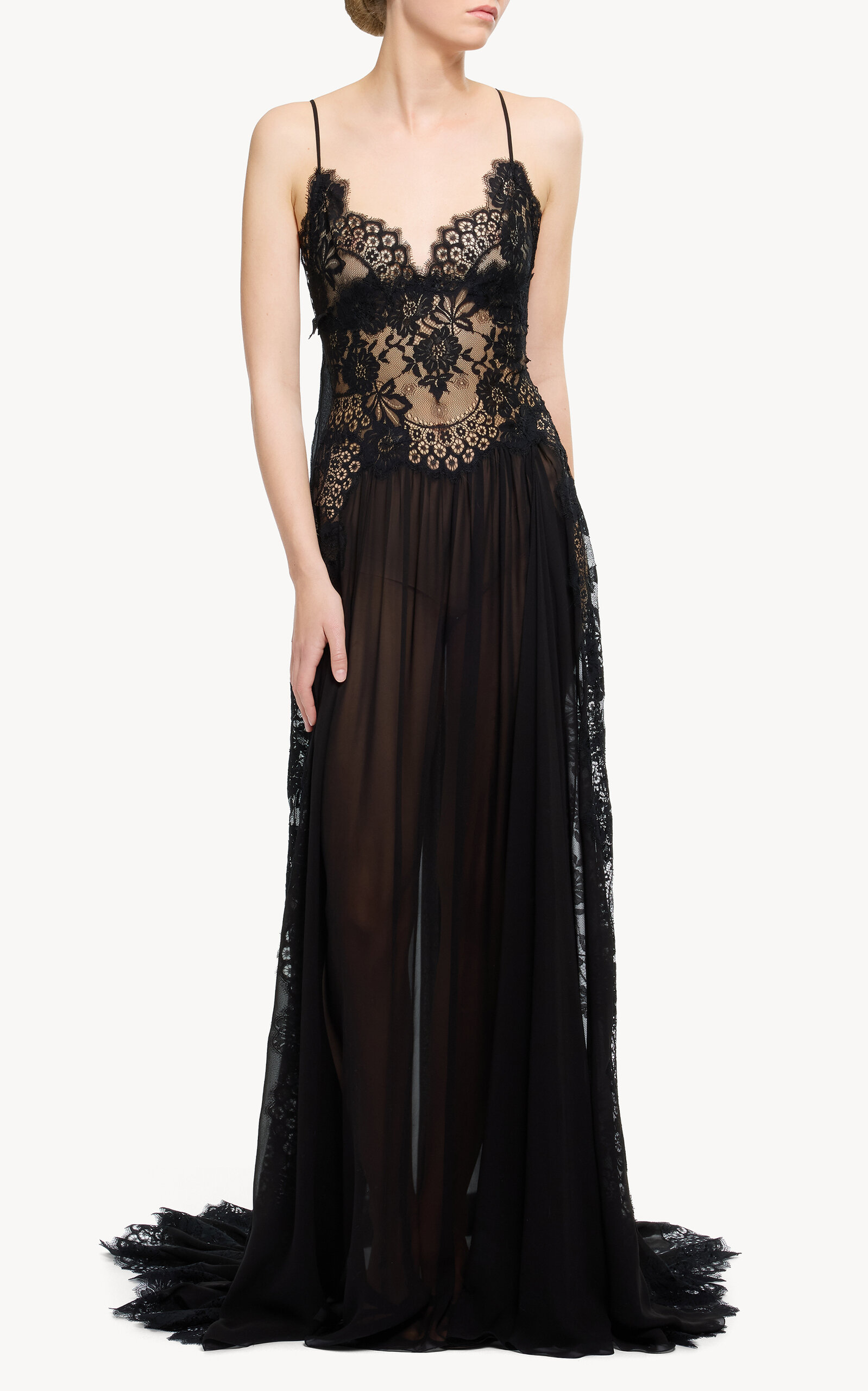 Elie Saab Elie Saab Lace SilkBlend Maxi Dress