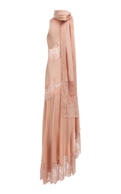 maison margiela embroidered lace high neck dress Maison Margiela